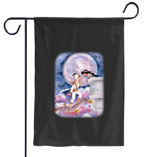 Disney Aladdin Garden Flags, Cute Jasmine & Aladdin Flying Carpet
