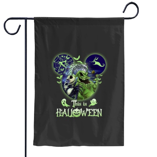 This is Halloween Oogie Boogie Bash 2024 Garden Flags, Disneyland Halloween Garden Flags