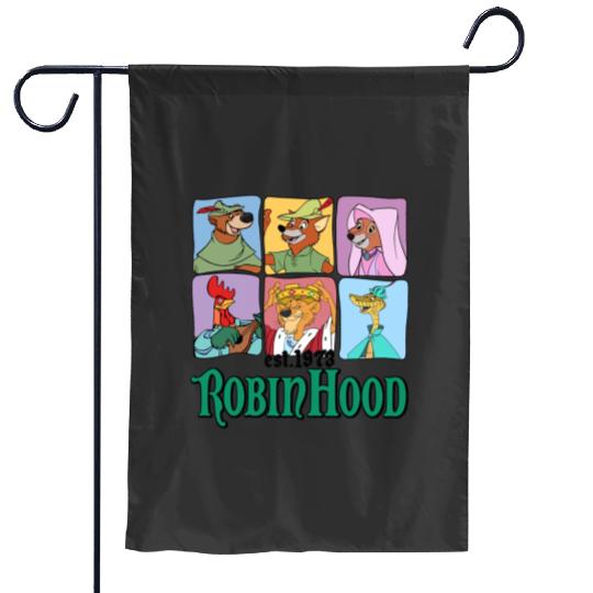 Retro Disney Robin Hood Characters Est. 1973 Garden Flags