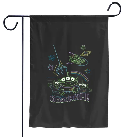 Disney Pixar Alien Pizza Planet Garden Flags, Disney Toy Story Pizza Planet Garden Flags, Disney Pizza Planet Garden Flags, Alien Pizza Planet, HarryHudsonShop