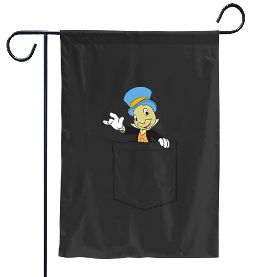 Disney Pinocchio Jiminy Cricket Faux Pocket Garden Flags