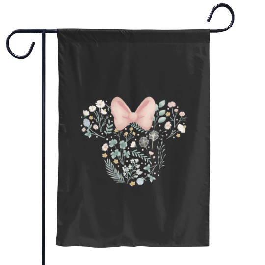 Womens Disney Minnie Mouse Icon Spring Flowers VNeck Garden Flags