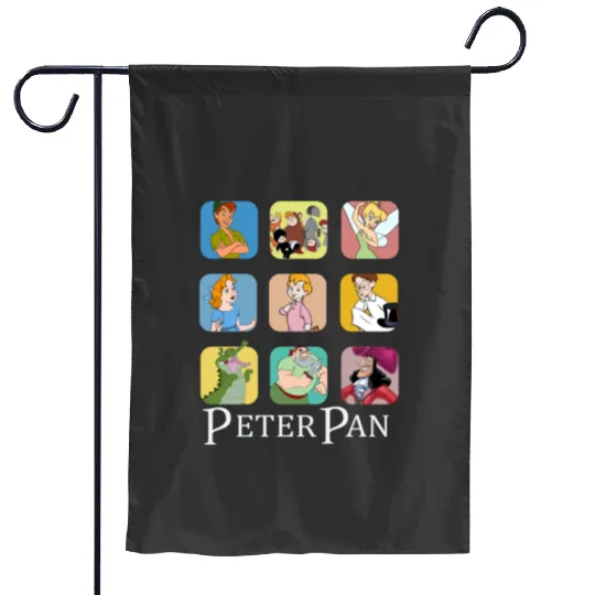 Disney Peter Pan Characters Garden Flags, Peter Pan Garden Flags