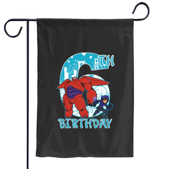 Disney Big Hero 6 Baymax Hiro 6th Birthday Graphic Garden Flags