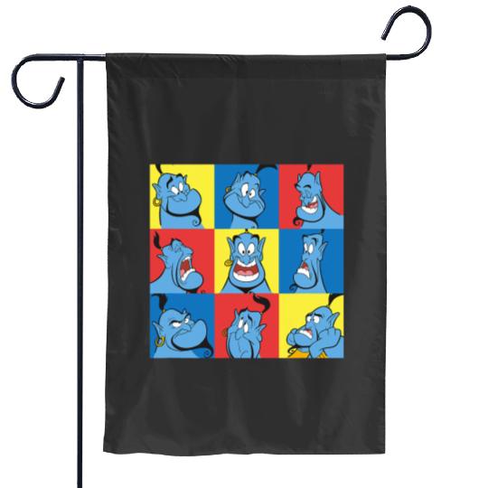 Disney Aladdin Genie Many Emotions Panel Big Chest Portrait Garden Flags