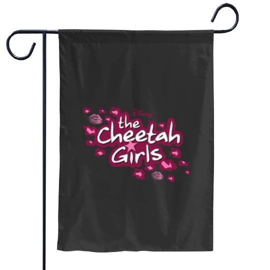 Disney Channel The Cheetah Girls Logo Pink Animal Print Garden Flags