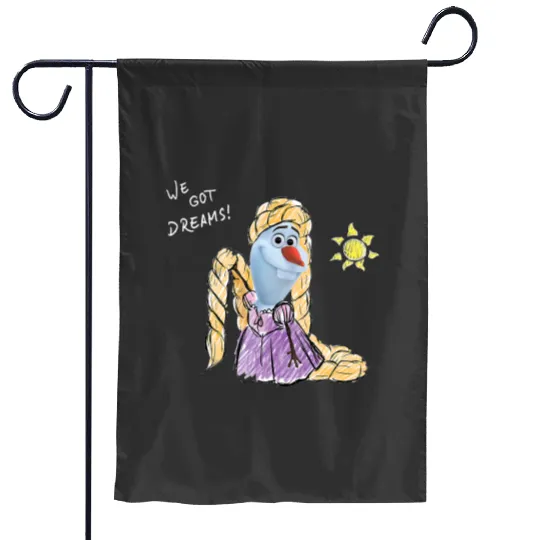 Disney Olaf Presents Tangled Rapunzel We Got Dreams Tank Top Garden Flags