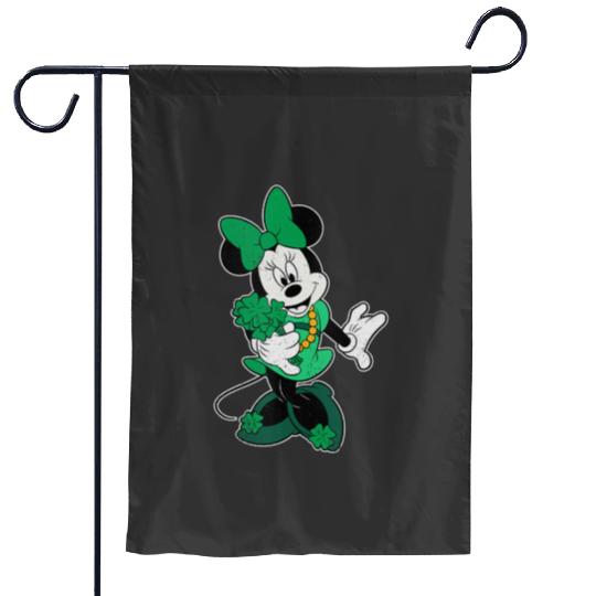 Disney Retro Shamrock Minnie Mouse St. Patricks Day Garden Flags