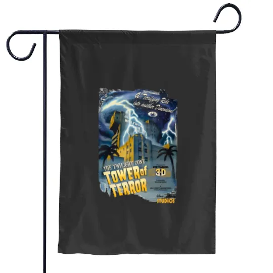 Retro Mickey And Friends Tower Of Terror Garden Flags, Mickey And Friends Garden Flags,  Disney Matching Trip 2024 Garden Flags.