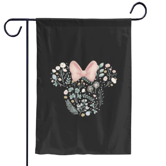 Disney Minnie Mouse Icon Spring Flowers Long Sleeve Garden Flags