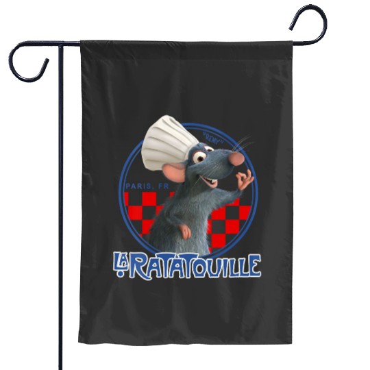Womens Disney Pixars Ratatouille Remy Chef Hat Portrait VNeck Garden Flags
