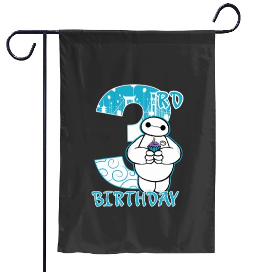 Disney Big Hero 6 Baymax 3rd Birthday Cupcake Portrait Garden Flags