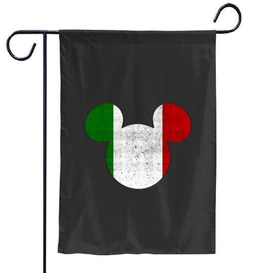 Disney Mickey Mouse Logo Italy Flag Fill Garden Flags