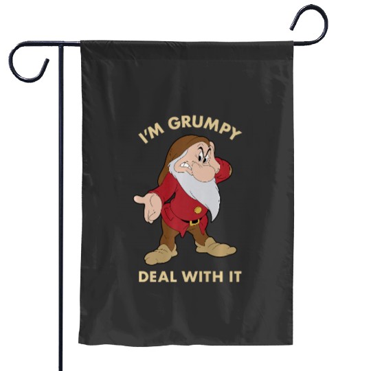 Disney Snow White Im Grumpy Deal With It Portrait Premium Garden Flags