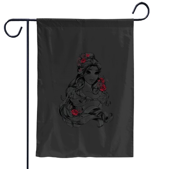 Disney Beauty and the Beast Belle Princess Rose Portrait Garden Flags