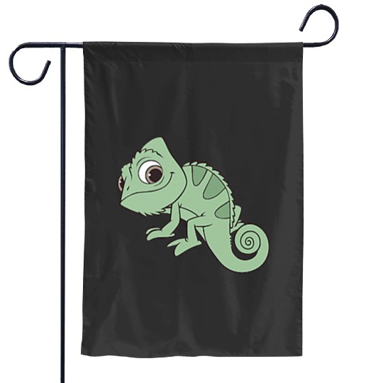 Disney Tangled Pascal Cute Pose Left Chest Pocket Logo Garden Flags