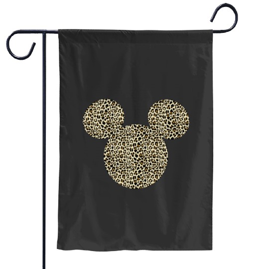 Disney Mickey And Friends Cheetah Print Mickey Ears Tank Top Garden Flags