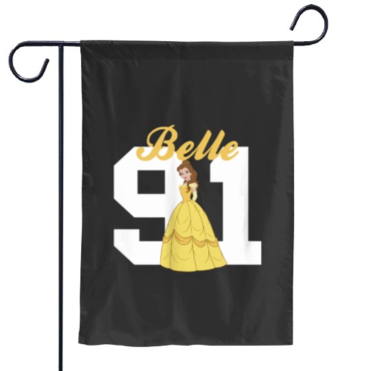 Womens Disney Beauty and the Beast Belle Vintagess Princess Portrait VNeck Garden Flags