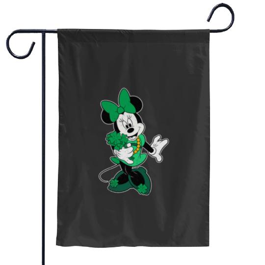Disney Retro Shamrock Minnie Mouse St. Patricks Day Garden Flags