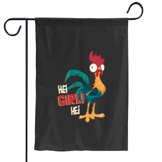 Disney Moana Hei Hei Chicken Hei Girl Hei Premium Garden Flags
