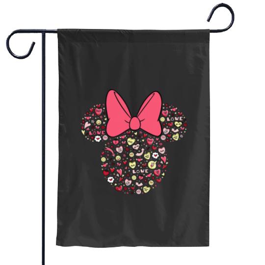 Disney Minnie Mouse Head Filled with Love Valentines Day Garden Flags