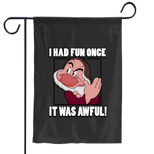 Disney Snow White Grumpy I Had Fun Once It Was Awful Garden Flags