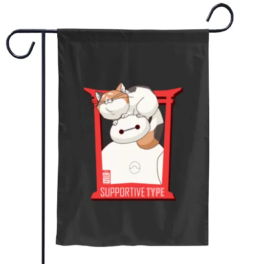 Disney Big Hero 6 TV Series Baymax and Cat Graphic Garden Flags