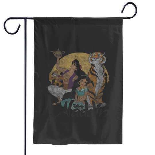 Disney Aladdin Group Shot Faded Sun Garden Flags