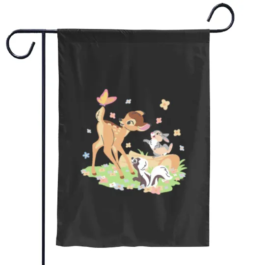 Disney Bambi Thumper Flower Pastel Spring Easter Butterfly Garden Flags