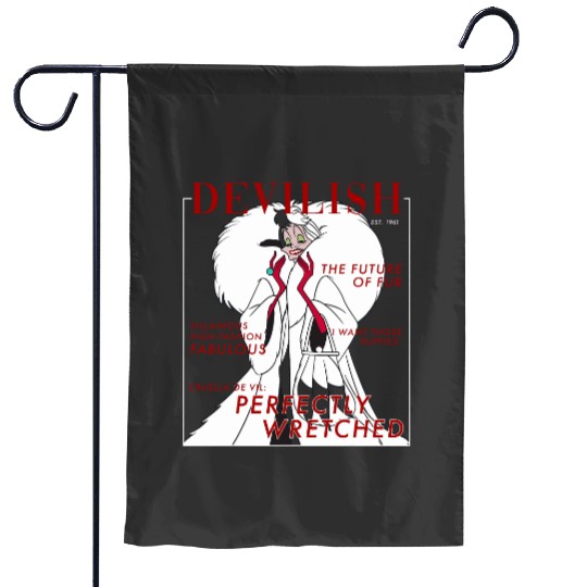 Disney Villains Halloween Cruella Magazine Cover Garden Flags