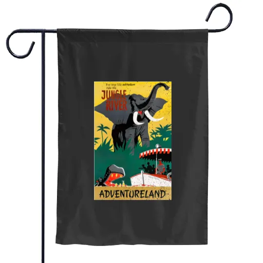 Jungle Cruise Garden Flags, Disney Jungle Cruise Ride Garden Flags