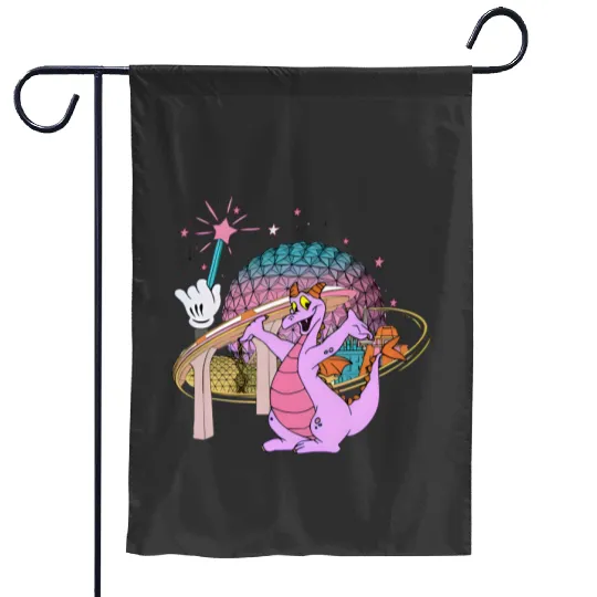 Disney Dragon Figment Garden Flags Epcot Figment Garden Flags, Mascot Figment Garden Flags