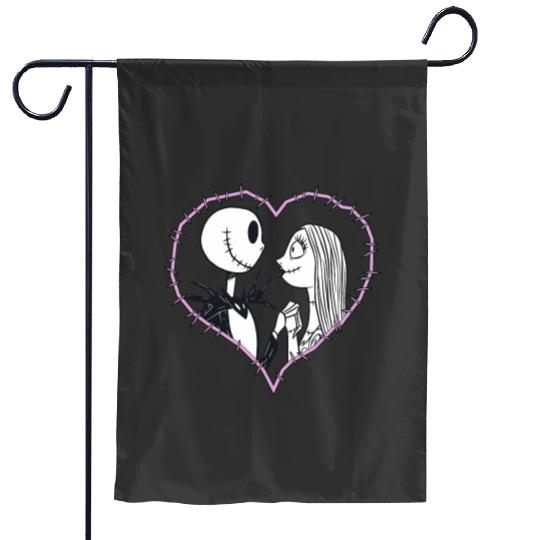 Disney The Nightmare Before Christmas Jack Sally Heart Garden Flags