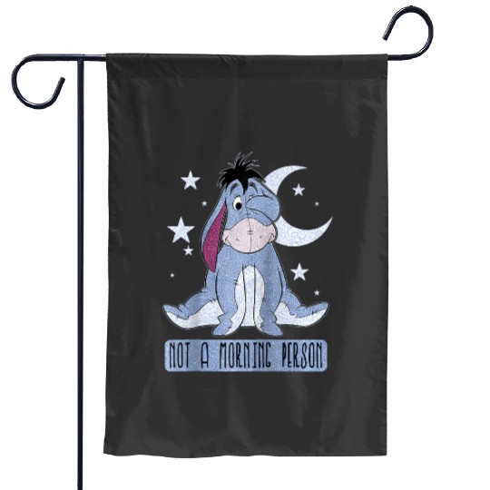 Disney Winnie The Pooh Eeyore Not A Morning Person Raglan Baseball Tee Garden Flags