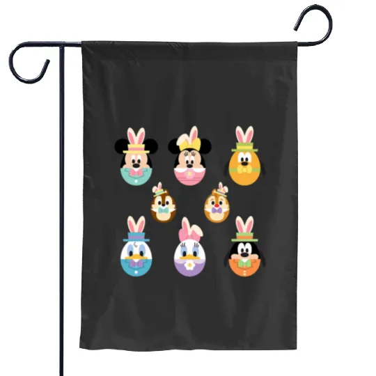 Disney Mickey and Friends Cute Easter Bunny Ears Garden Flags