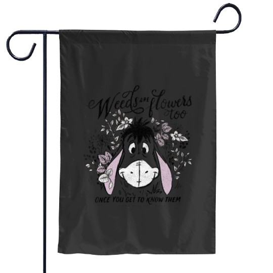 Womens Disney Winnie The Pooh Eeyore Weeds Are Flowers Too VNeck Garden Flags