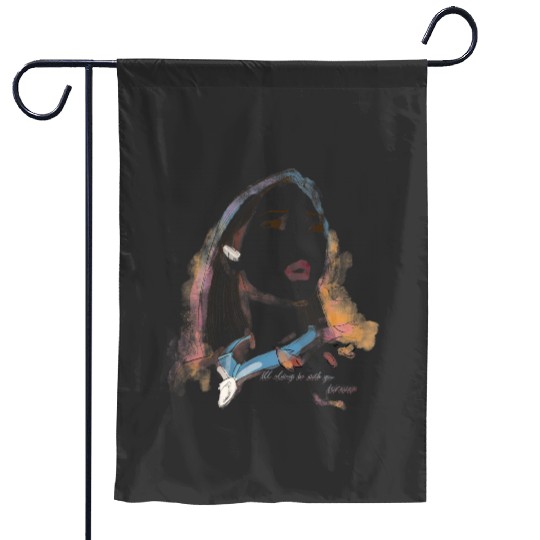 Disney Pocahontas Watercolor Portrait Quote Graphic Garden Flags