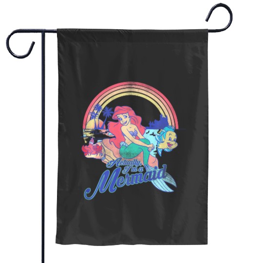 Disney Little Mermaid Pastel Rainbow Retro Premium Premium Garden Flags