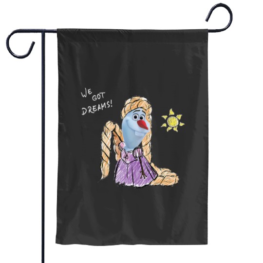 Disney Olaf Presents Tangled Rapunzel We Got Dreams Tank Top Garden Flags
