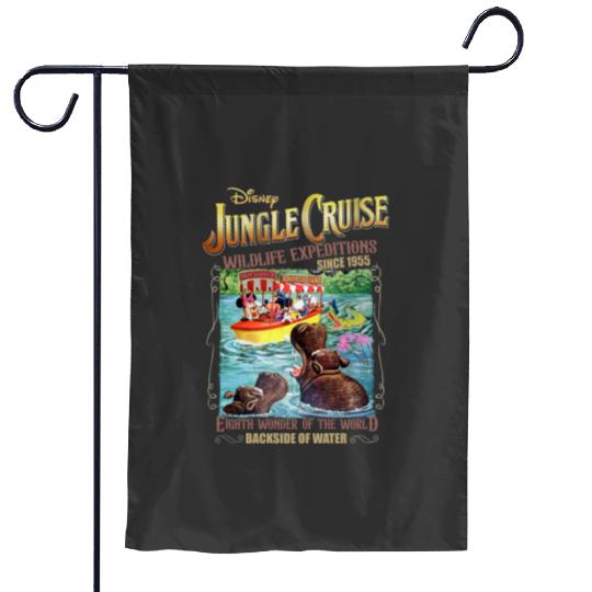 Vintage Disney Jungle Cruise Ride Garden Flags, Disney Cruise Garden Flags, Jungle Cruise Garden Flags, Mickey and Friends
