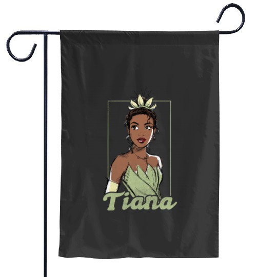 Disney The Princess And The Frog Tiana Sketch Portrait Garden Flags
