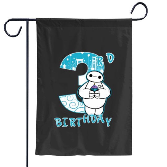 Disney Big Hero 6 Baymax 3rd Birthday Cupcake Portrait Garden Flags