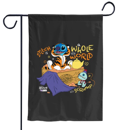 Disney 100 Stitch in Costume Rajah Aladdin a Whole New World Garden Flags
