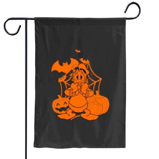 Disney Mickey Friends Halloween Donald Duck Pumpkins Garden Flags