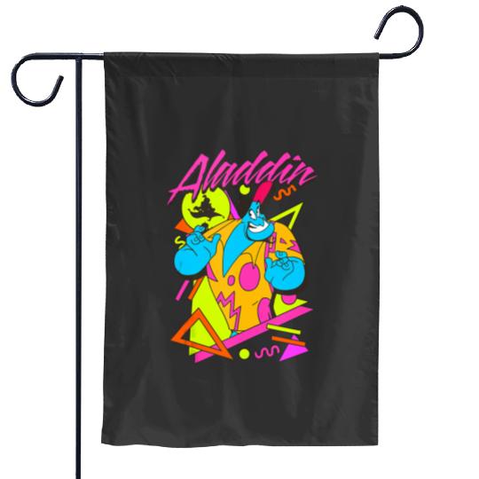 Disney Aladdin Genie 90s Style Neon Portrait Garden Flags