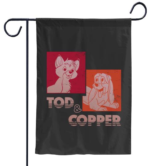 Disney The Fox and The Houndss Tod Copper Retro Garden Flags