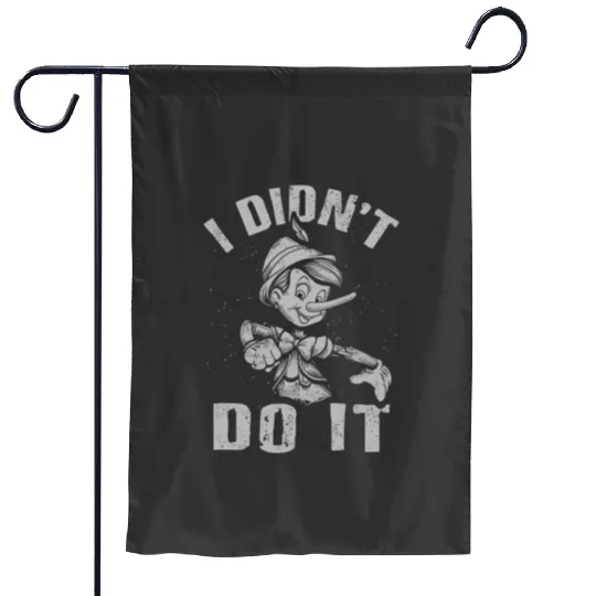 Disney Pinocchio 2022 I Didnt Do It Distressed Logo Garden Flags