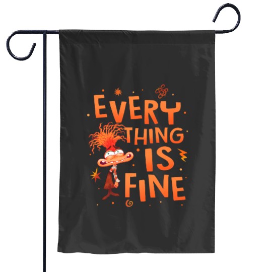 Inside Out Anxiety  Garden Flags, Disney Inside Out 2 Garden Flags, Anxiety Everything Is Fine Garden Flags, Mental Health Garden Flags