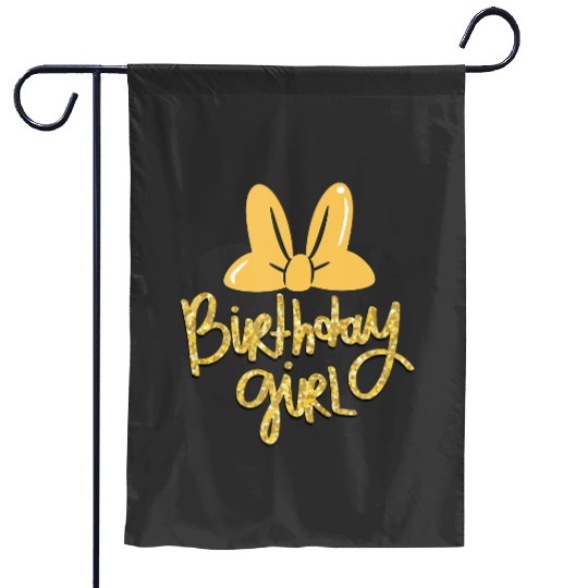Disney Minnie Mouse Birthday Girl Gold Colorpop Garden Flags