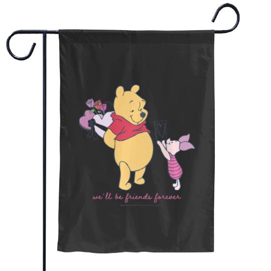 Disney Winnie The Pooh Valentines Day Friends Forever Premium Garden Flags